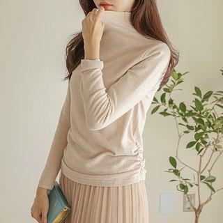 High-neck Band-shirred Top