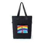 Abstract Rainbow Print Canvas Tote Bag