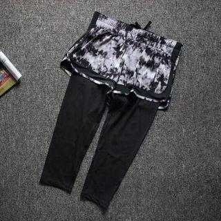 Piped Capri Inset Leggings