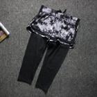 Piped Capri Inset Leggings