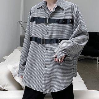Plaid Buckle Detial Shirt