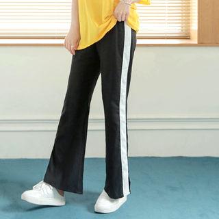 Band-waist Pipe-trim Pants