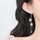 Drop Rhinestone Earring 1 Pair - White - One Size
