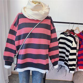 Striped Paneled Sweatshirt