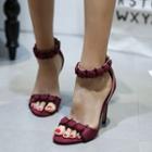 Ankle-strap Studded Stiletto Sandals