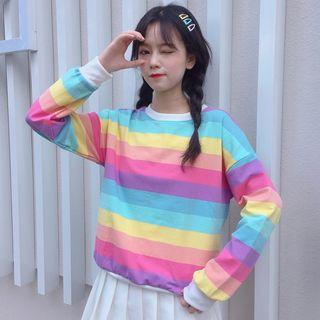 Rainbow Striped Sweatshirt