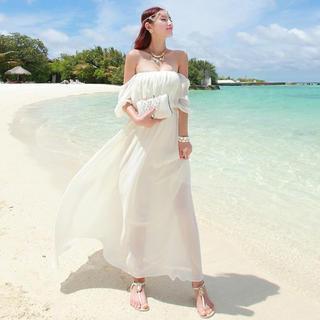 Off-shoulder Chiffon Sundress