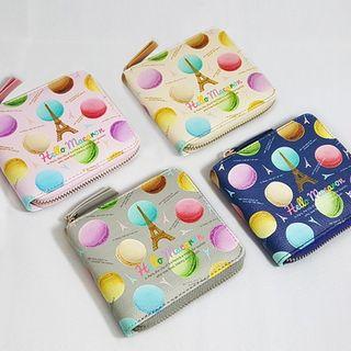 Macaron Printed Zipped Wallet