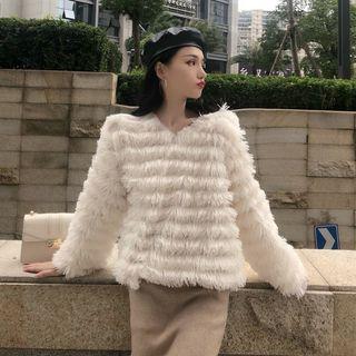 Layered Furry Sweater