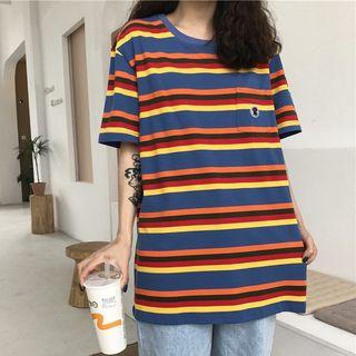 Short-sleeve Striped T-shirt Stripes - Multicolour - One Size