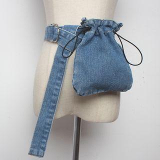 Pouch Denim Belt Blue - One Size