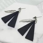 Leaf Triangle Drop Earrings