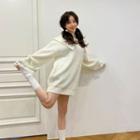 Sailor-collar Loose-fit Sweater Minidress