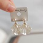 Faux-pearl Shell Drop Earrings Ivory - One Size