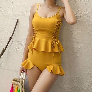 High Waist Lace-up Bikini