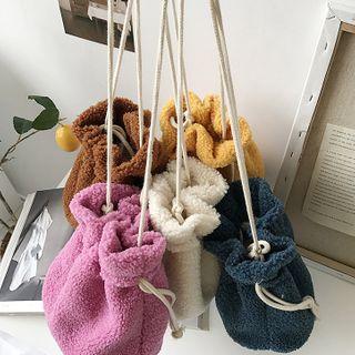 Drawstring Fluffy Crossbody Bag