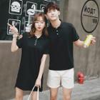 Couple Matching Short-sleeve Polo Shirt / Mini Dress