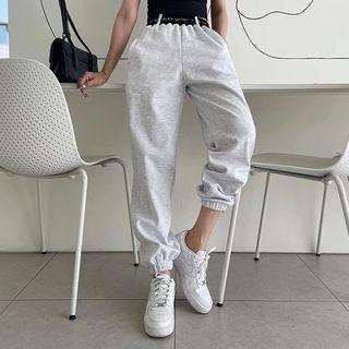 Letter-trim Jogger Sweatpants