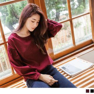 Puff Sleeve Velvet Top