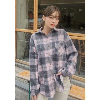 Pocket-patch Plaid Flannel Shirt