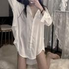 Oversized Shirt Milky White - One Size