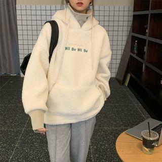 Long-sleeve Embroidered Fleece Hoodie