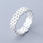 925 Sterling Silver Perforated Ring As Shown In Figure - One Size