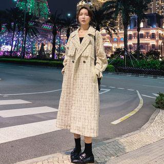 Double-breasted Tweed Midi Coat