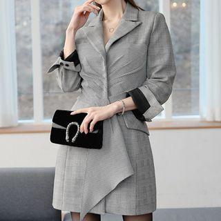 Ruched Midi Coat Dress