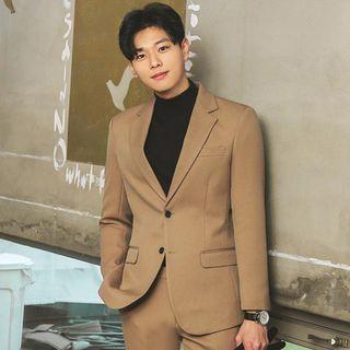 Two-button Wool Blend Colored Blazer