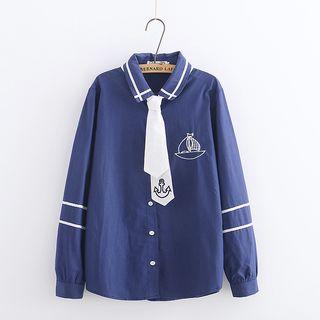 Long Sleeve Sailor Accent Shirt