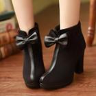 Bow-accent Ankle Boots