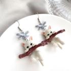 Cat & Branches Dangle Earring