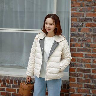 Knit-hood Padding Jacket