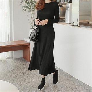 Round-neck Maxi Flare T-shirt Dress