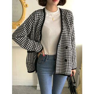 Double-breasted Tweed Cardigan