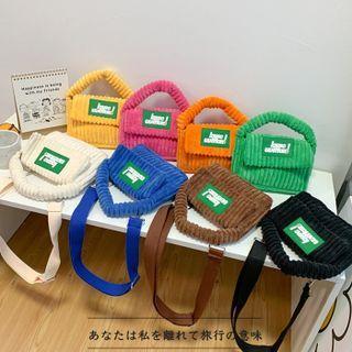Logo Corduroy Crossbody Bag