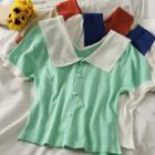 Slim-fit Colorblock Knit Shirt