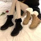 Furry Zip Short Boots