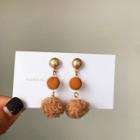 Pom Pom Earring 1 Pair - Earrings - Orange - One Size