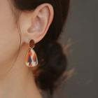 Color Block Drop Earring 1 Pair - Earrings - Leopard - Red & Black & Blue - One Size