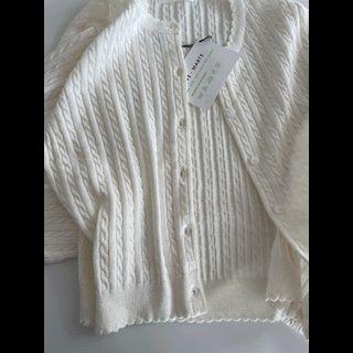 Scalloped Cable-knit Cardigan