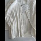 Scalloped Cable-knit Cardigan