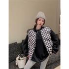 Checkerboard Padded Vest Check - Black & White - One Size