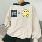 Smiley Face Color Panel Hoodie