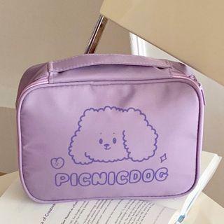 Dog Print Makeup Bag