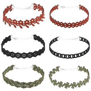 Faux-suede Cutout Choker