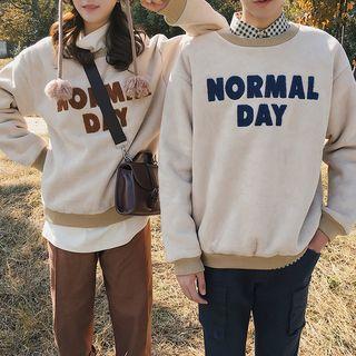 Couple Matching Letter Applique Pullover