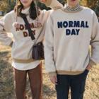 Couple Matching Letter Applique Pullover