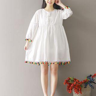 Tasseled 3/4 Sleeve Dress